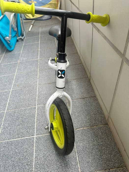 Bicicleta de aprendizagem criança 10 polegadas b'twin runride 100 branco usada