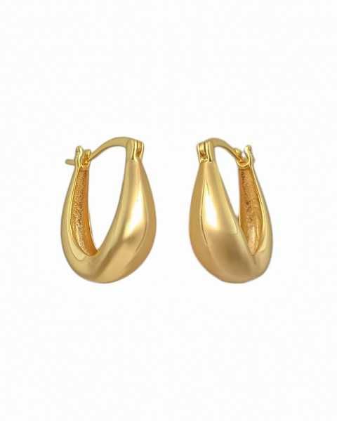 Pozłacane, srebrne kolczyki krople Lupo