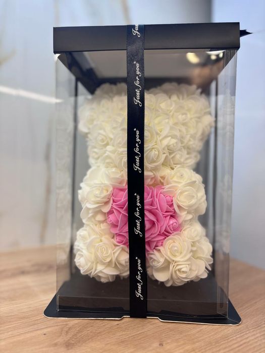 Ведмедик з троянд. Подарунок дівчині, мамі, доньці, бабусі. Мишка роз