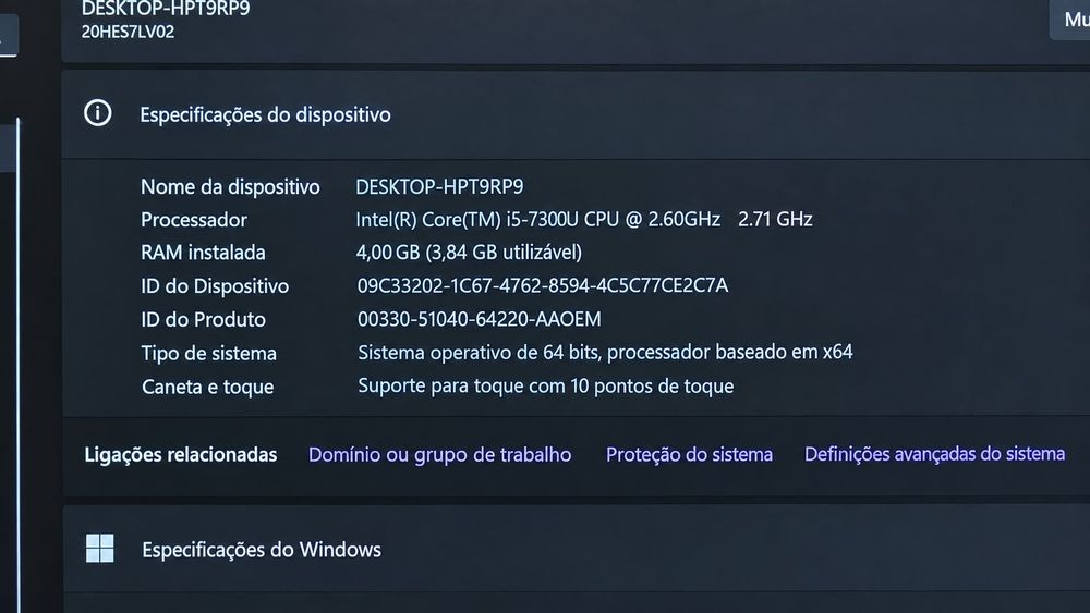 Portátil Lenovo Thinkpad T470