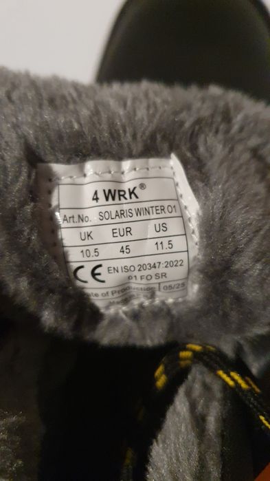 Buty męskie ocieplane robocze rozmiar 45