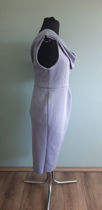 Asos piankowa midi elegancka sukienka XXL
