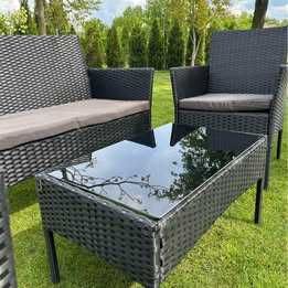 Meble na taras technorattan komplet 4 osobowy NOWE