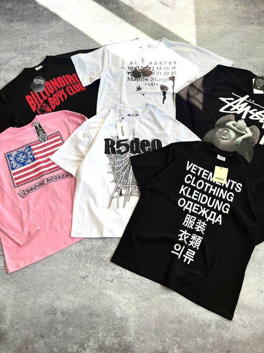 Оверсайз футболки Vetements, Stussy, MM, Chrome Hearts з бірками
