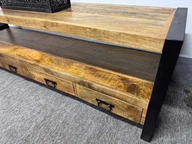 Nowa komoda szafka pod TV mango styl LOFT seria Britt F-Vat