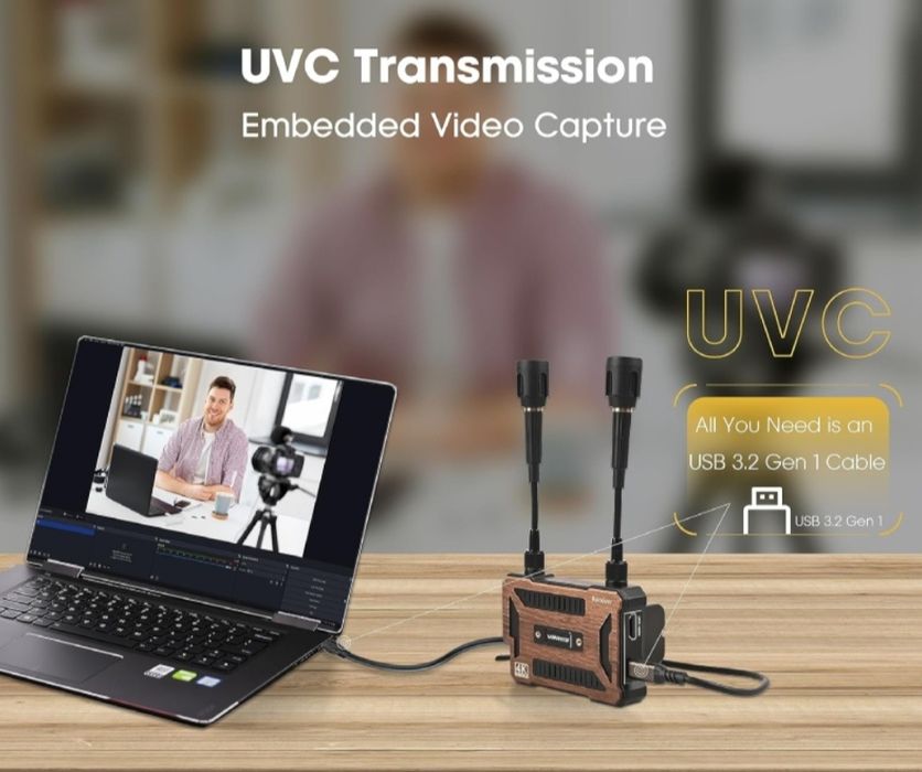 Відеосендер  4K Wireless HDMI Extender працює як карта захоплення віде