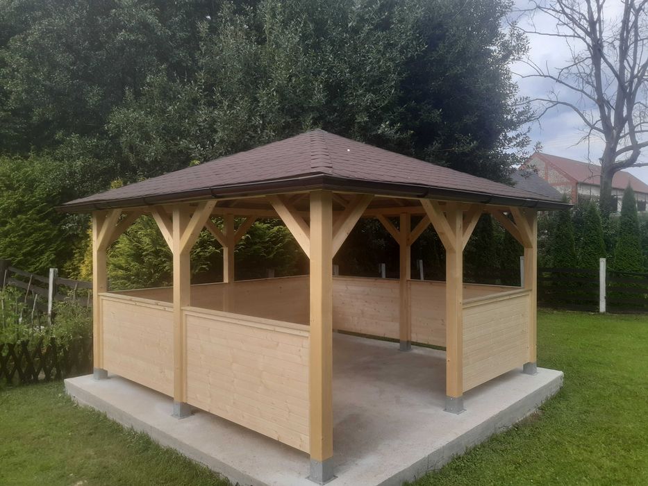 ALTANA z drewna 4x4m Solidna SŁUP 12x12 cm Altany LUBUSKIE Realne Ceny