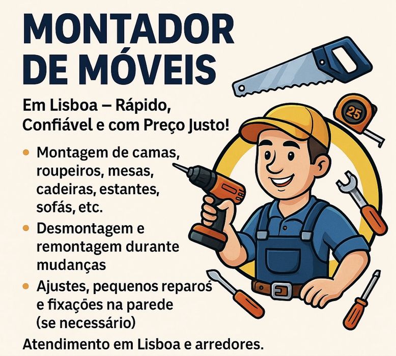 Montador de Móveis - Rápido, Cuidadoso e de Confiança!
