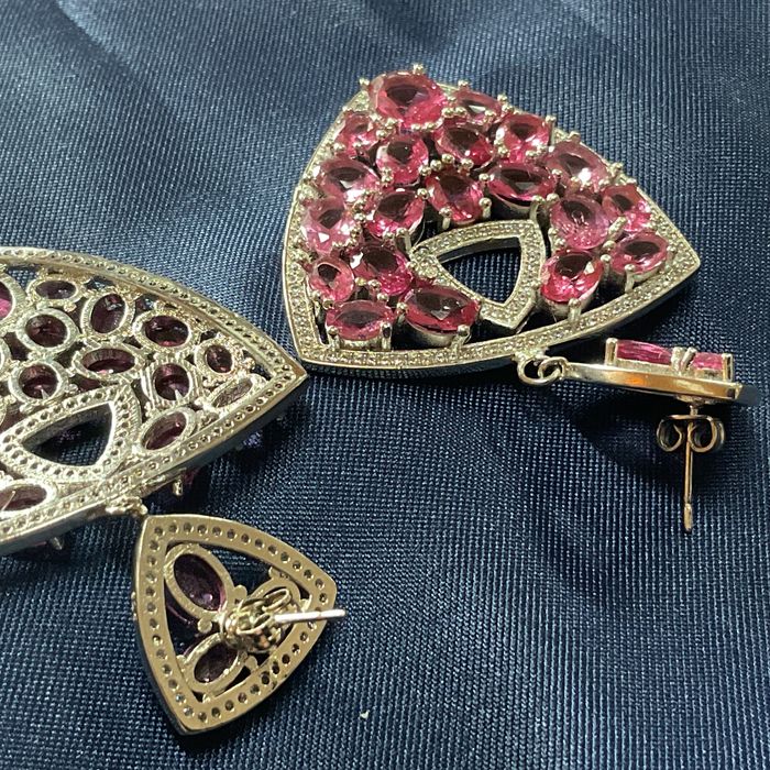 Brincos prata 925 medida de 6 cm