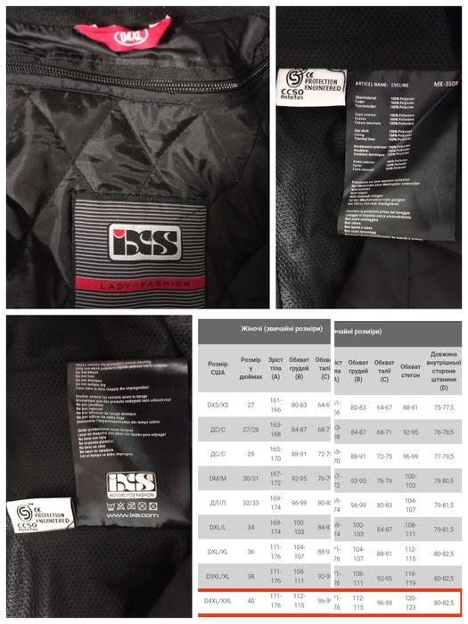 Жіноча тканинна мотокуртка IXS Eveline SoltoTEX. Розмір XXL