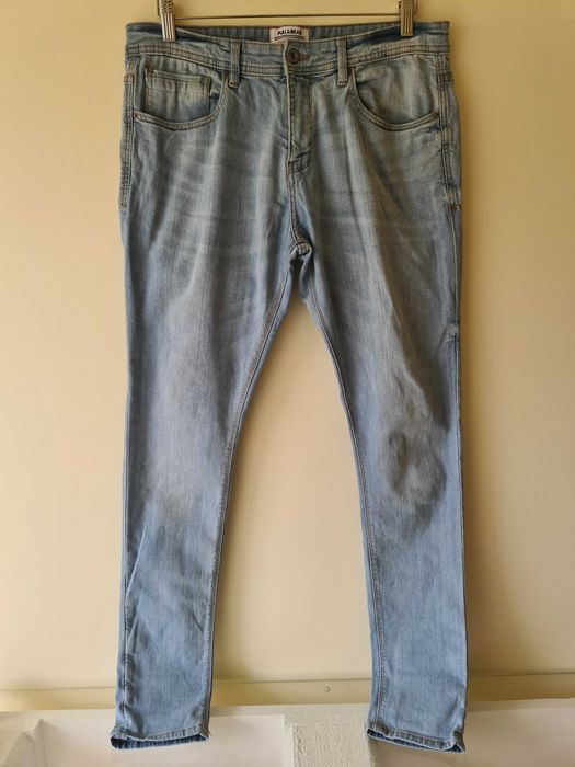 Calças de Ganga Azuis Pull & Bear Super Skinny Tamanho 42 Pants Jeans