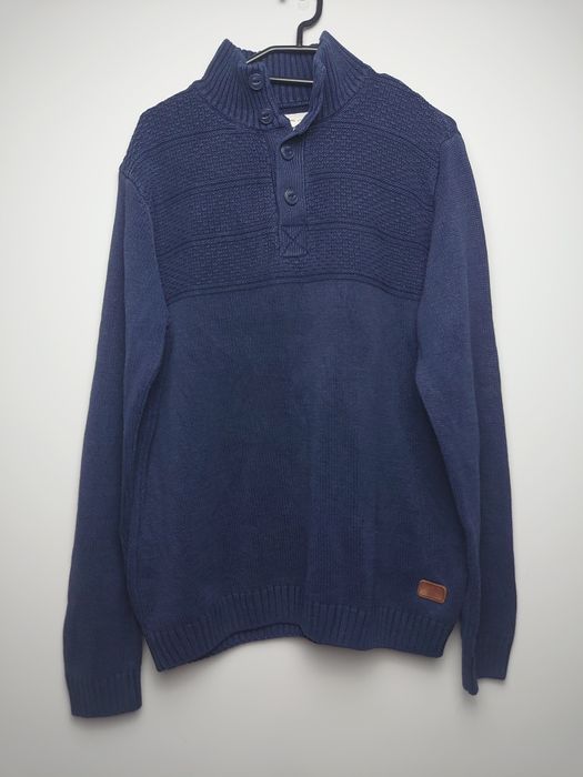 Granatowy sweter Weird Fish  60% bawełna