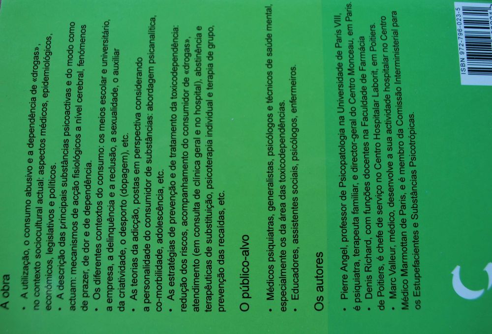 Toxicomanias (Alcoolismo e Toxicomanias Modernas)