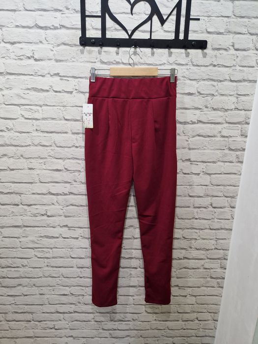 Spodnie nowe burgund