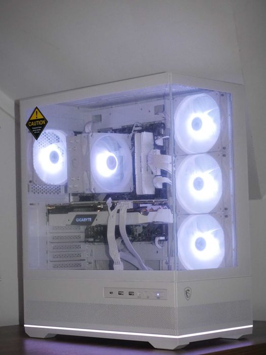 OKAZJA - Komputer gamingowy – Ryzen 5 / RTX / 16GB / Biały zestaw ARGB
