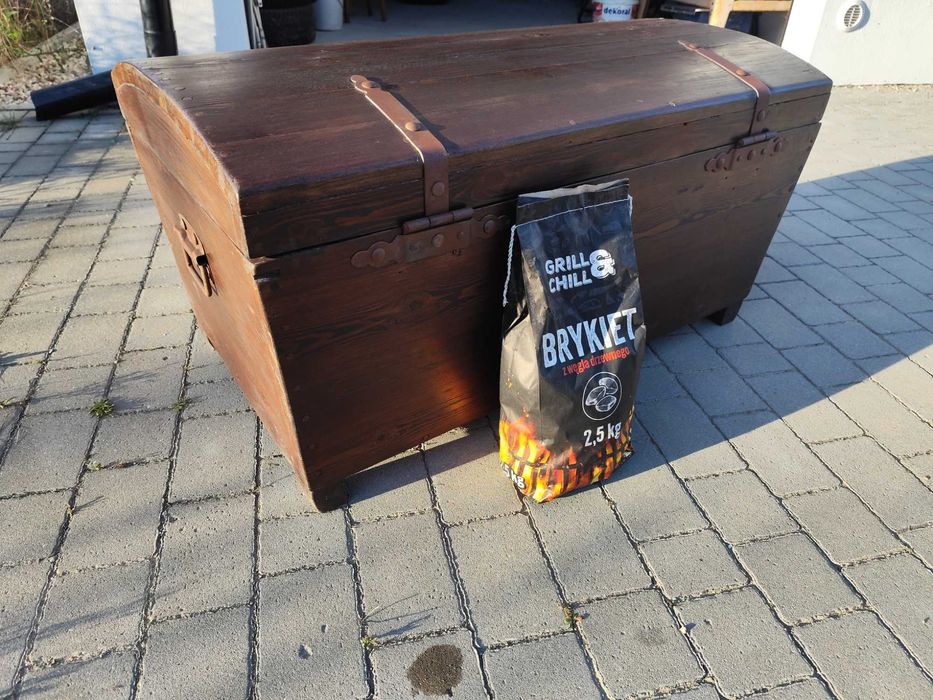 Kufer skrzynia drewniana duża