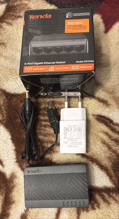 Tenda SG105M Комутатор світч 5-Port 1Gigabit