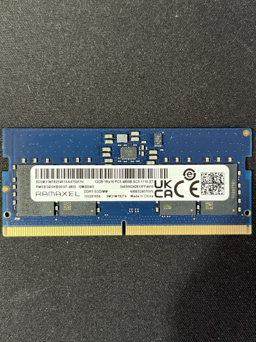 RAM Impact Ramaxel 12gb x2, 4800Mhz, ddr5 sodimm