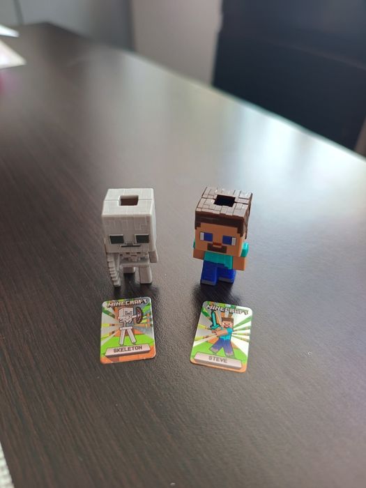 Figurka szkielet i Steve, Minecraft, Kinder Joy