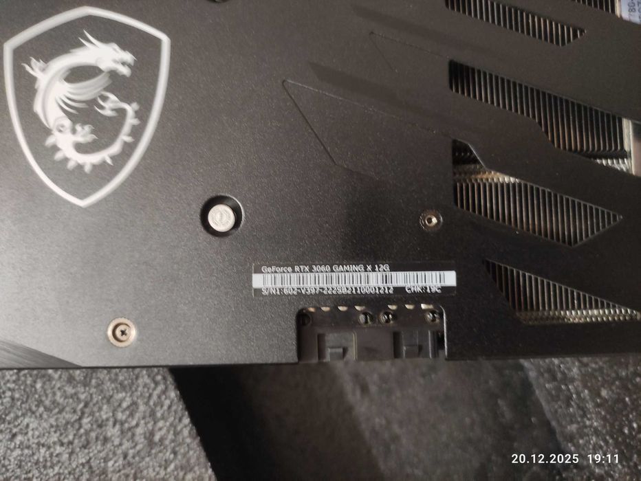 Продам відеокарта MSI GeForce RTX 3060 Gaming X 12GB GDDR6
