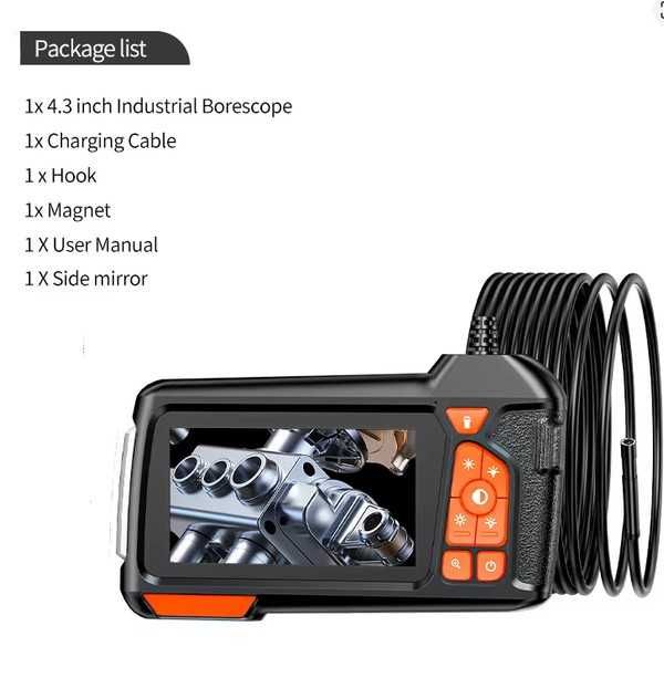 Kamera Endoskopowa 1080P LCD 4,3" 5,5/8 mm LED Inspekcyjna NOWA TANIO