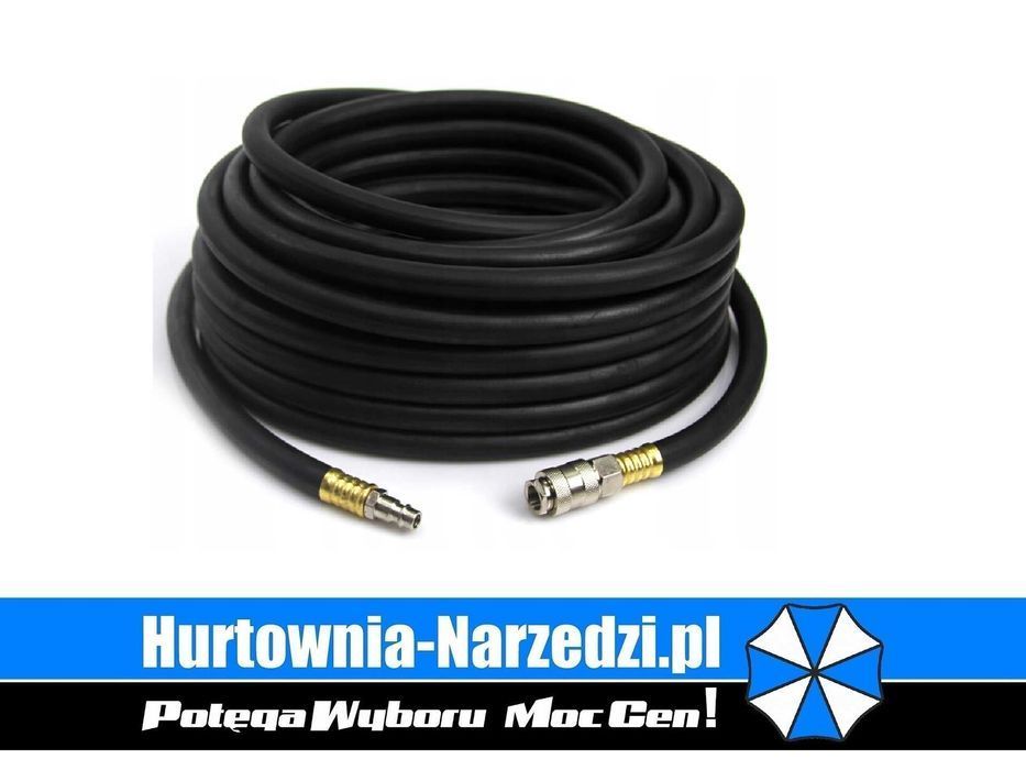 Wąż pneumatyczny 10m 10x17mm z szybkozłączkami wąż do kompresora przewód pneumatyczny przewód do kompresora wąż do sprężarki wąż pneumatyczny 10mm