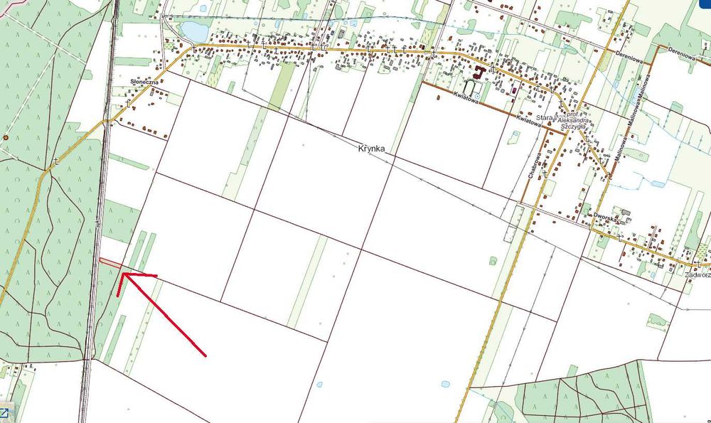 Działka budowlana w Krynce 0,2035 ha