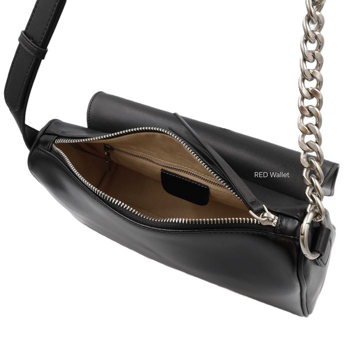 Сумка жіноча шкіряна чорна leather 311 Сумка женская кожаная черная