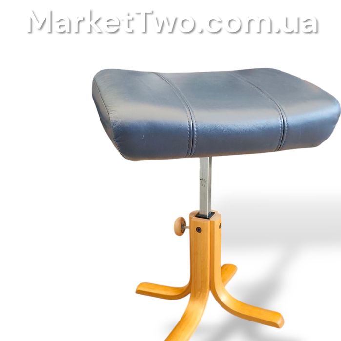 Кожаное,шкіряне крісло-реклайнер+пуф (010504)