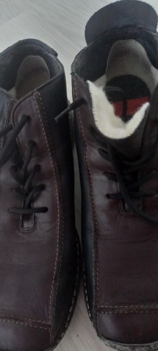 Botki damskie skórzane sznurowane Rieker