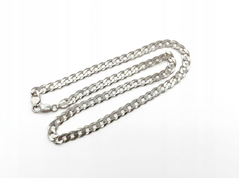 Łańcuszek srebrny pr. 925 53cm 7mm 33,25g używany