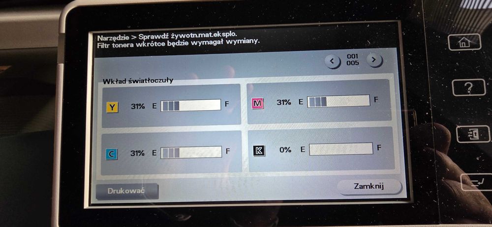 Konica Minolta bizhub c3350 Okazja działająca, 2 szuflady