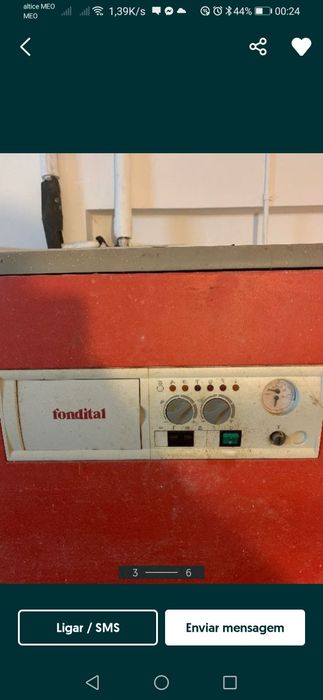 Caldeira de aquecimento a gasóleo marca fondital 40kw de potência