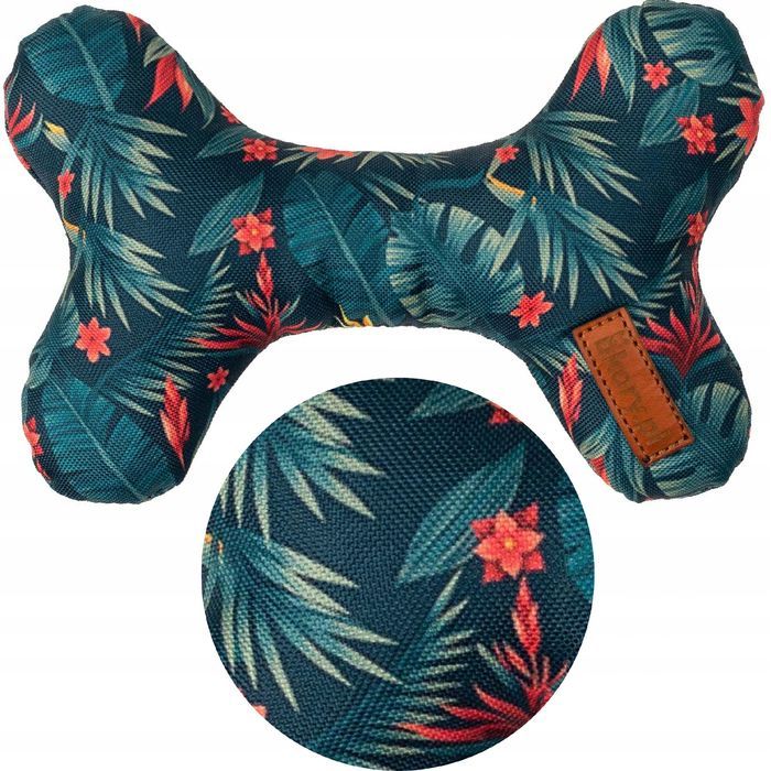 zabawka do nauki aportowania dla psa 12x20 cm zielona palmy liście