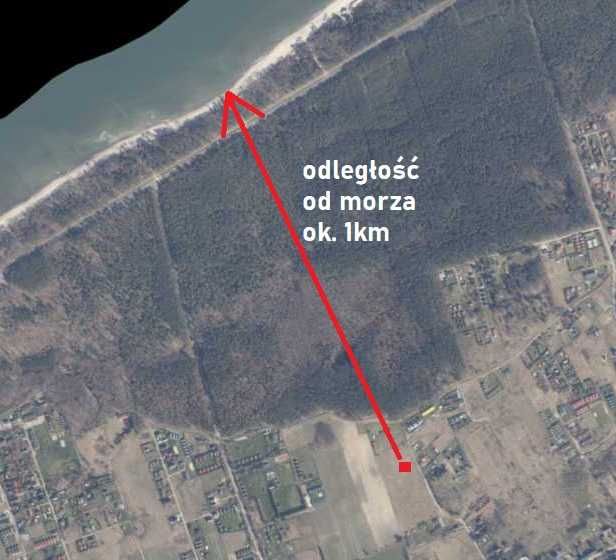 Działka budowlana Rusinowo nad morzem przy lesie