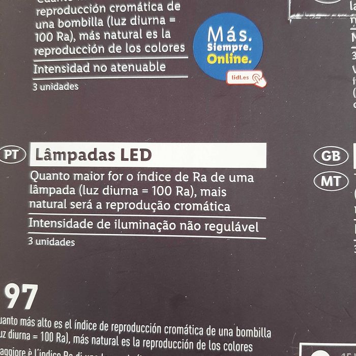 NOVO 3 Lâmpadas LED 470lumen E27