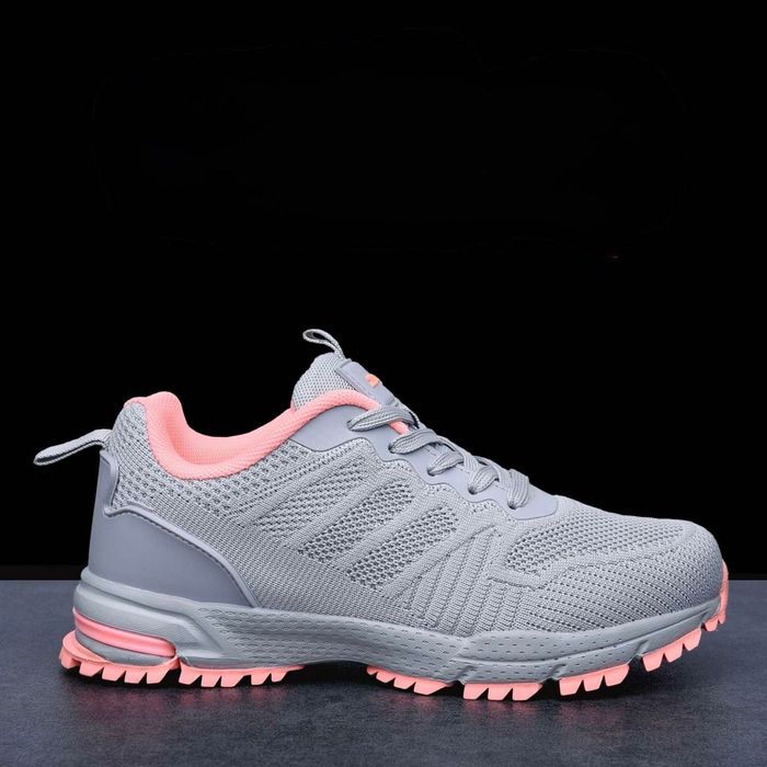 Кроссовки женские серые, в сеточку, дышащие