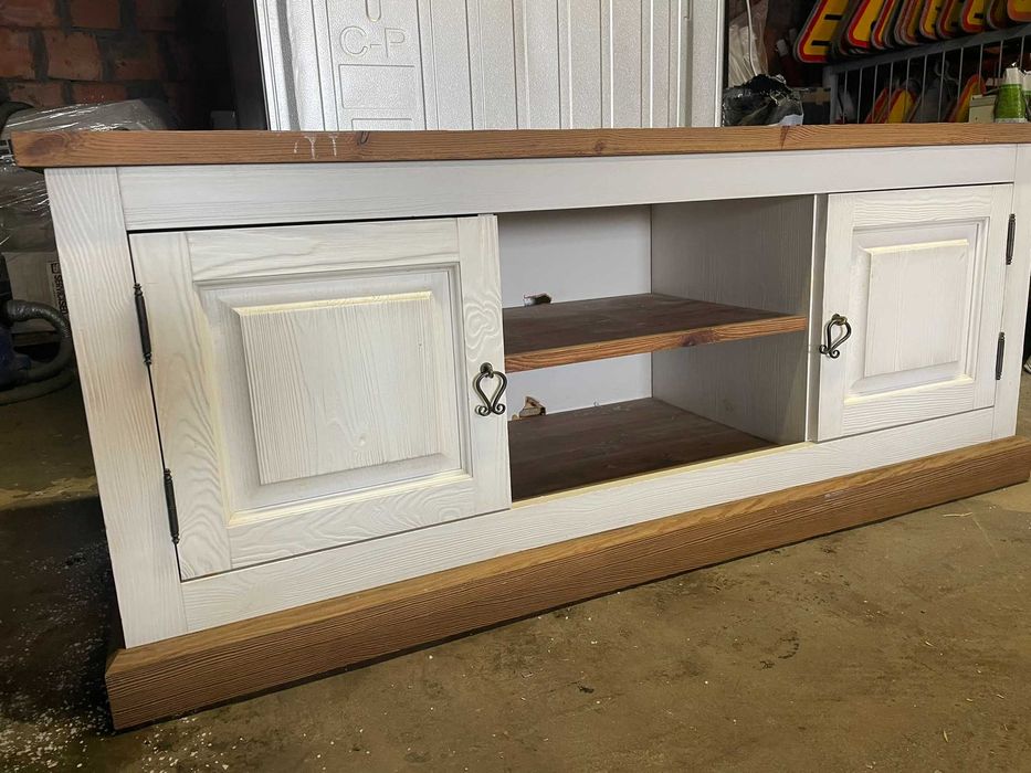 Stylowa Szafka RTV LITE DREWNO Meble Krysiak Kolekcja Provance