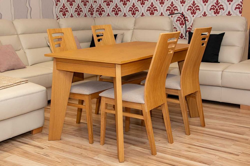 Stół Skrzyniowo-ramowy Dębowy 140x80+2x40