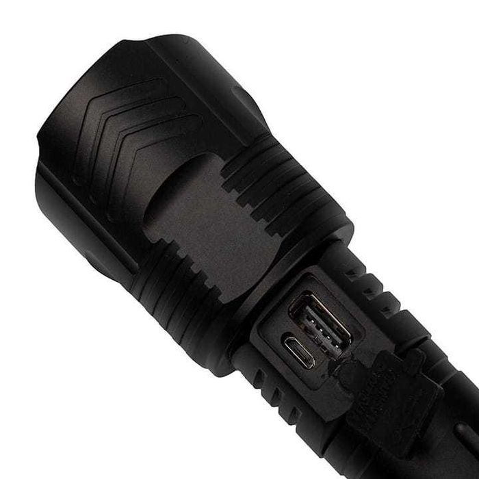 Latarka taktyczna X-BALOG USB 5680 lumenów 5 trybów MOCNA