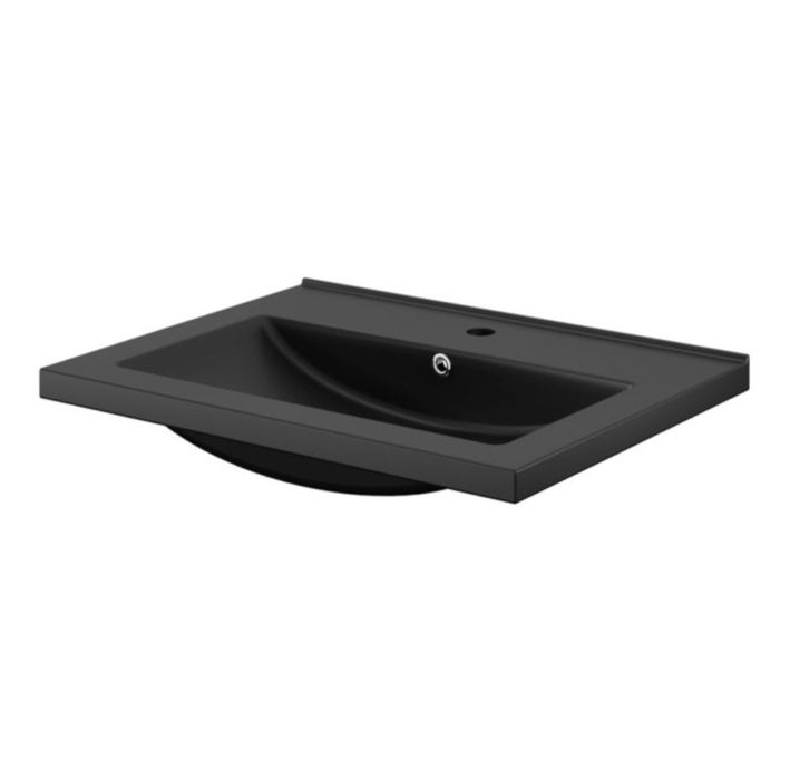 Umywalka ceramiczna Nira 61 x 41.5 x 12.4 czarna