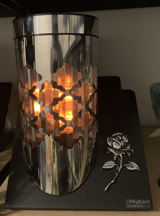 Znicz solarny złoty/srebrny Paris