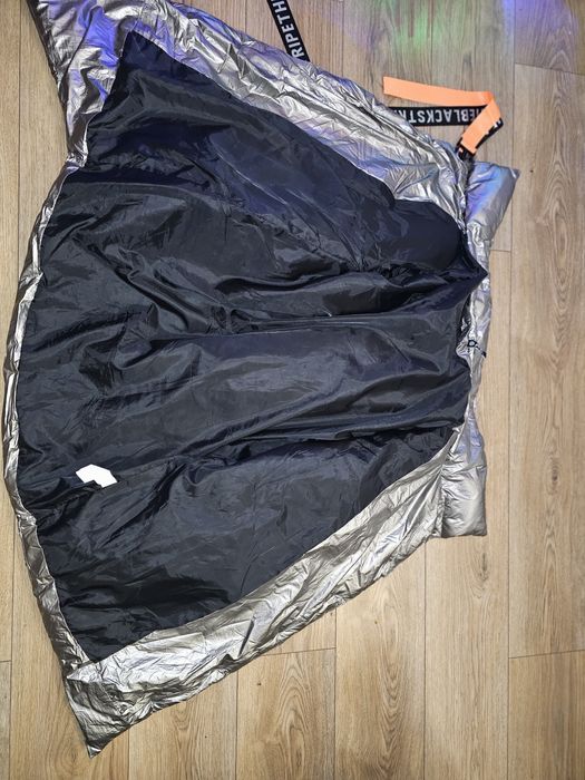 Srebra kurtka Fly oversize wysyłka