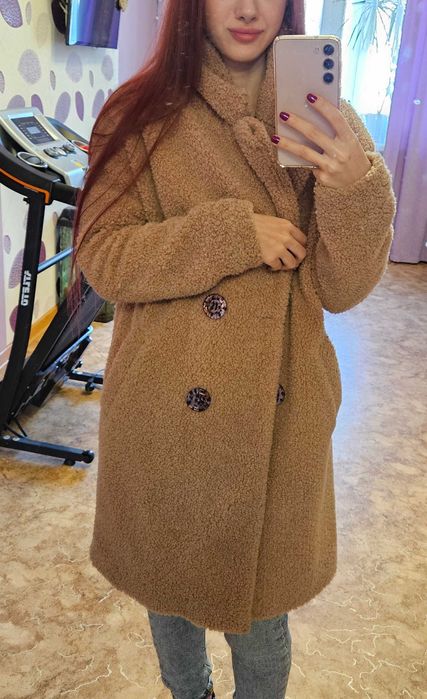 Пальто тедді Bershka шубка XS S