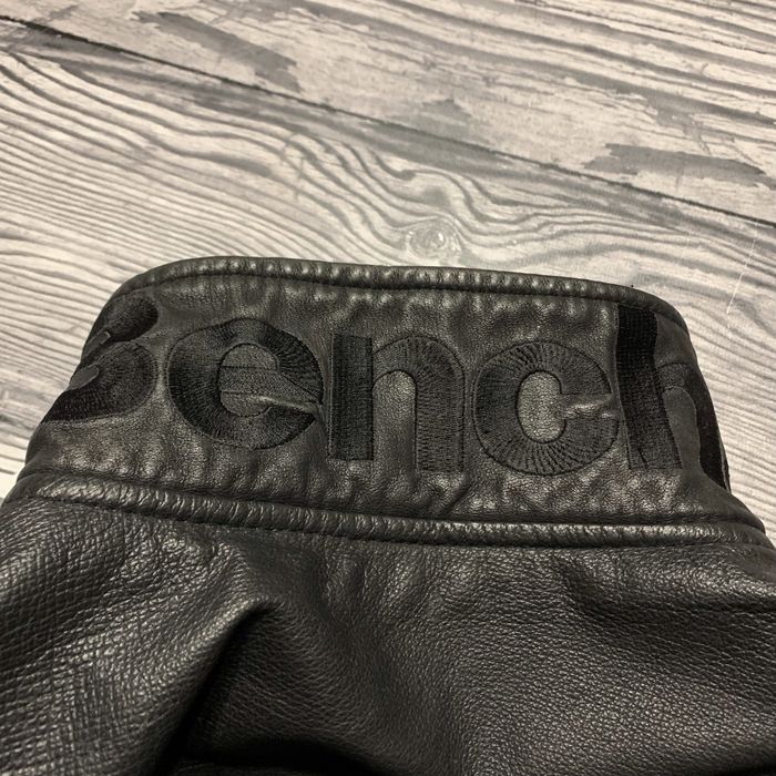 Кожаная куртка Bench Manchester Black Casual Signature Pilot Bomber Alpha Aviator
