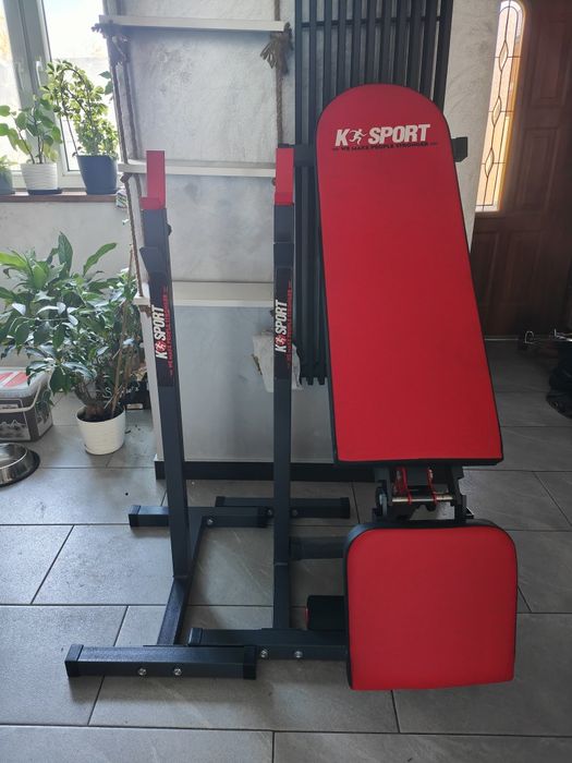 Zestaw do ćwiczeń HMS + ławeczka stojak siłownia  ciężary