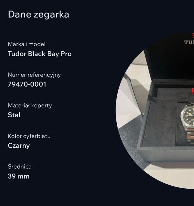 Tudor Black Bay PRO 39mm super stan
