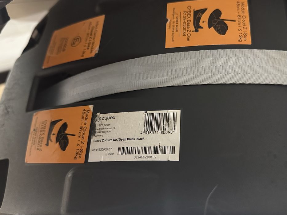 Автокрісло/автолюлька cybex cloud z i-size, група 0+ і адаптери