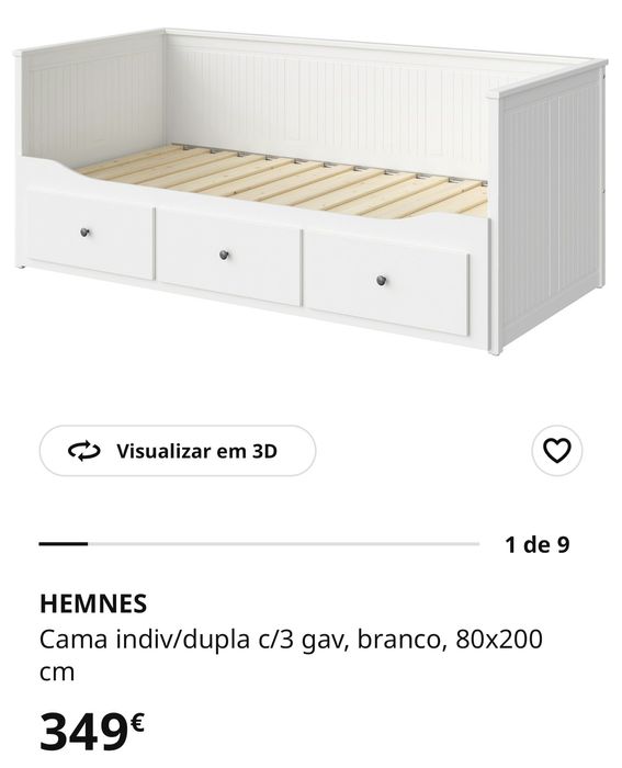 Cama Hemnes com gavetas