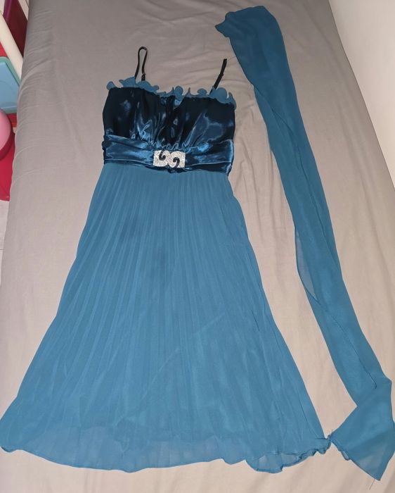 Vestido feminino verde água